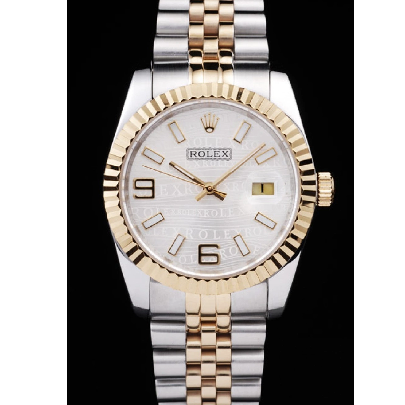 Best AAA Replica Sites DateJust Rolex Steel Stainless Dial 98084 Plated Tone 18k Silver Gold Two 0717
